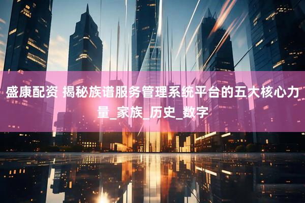 盛康配资 揭秘族谱服务管理系统平台的五大核心力量_家族_历史_数字