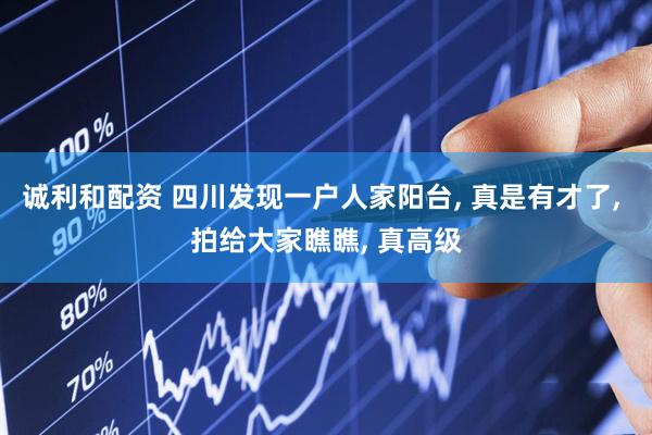 诚利和配资 四川发现一户人家阳台, 真是有才了, 拍给大家瞧瞧, 真高级